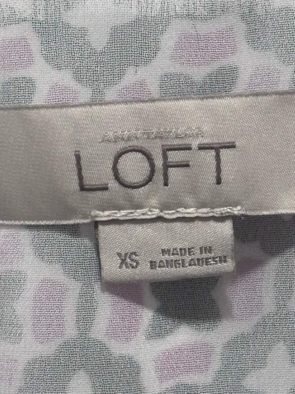 🩷LOFT Pink and Gray Patterned Tank Top - Picture 7 of 10